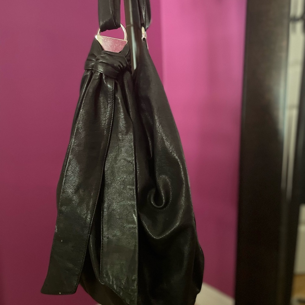 KOOBA soft leather black tote/shoulder bag.